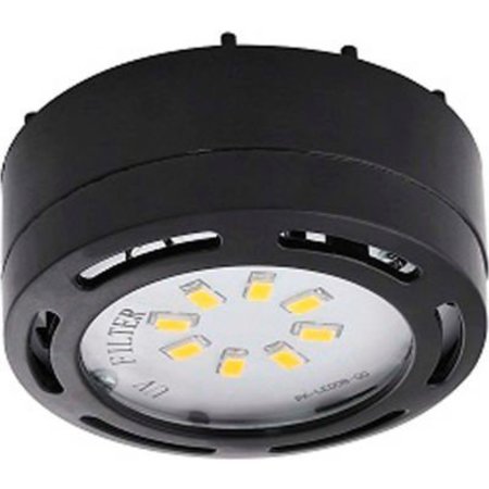 AMAX LIGHTING Amax Lighting LEDPL3-BLK LED Puck Light, 3- 4W, 3000 CCT, 1080 Lums, 82 CRI, Black, 3 light kit LEDPL3-BLK